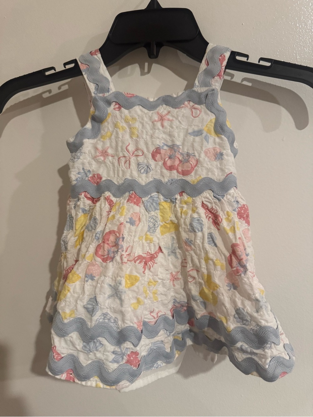 Sincerely Jules Baby Girls Floral White Pink Blue Dress - 12M